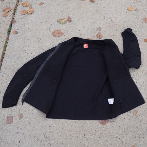 Nike Tech Pack Knit Full Zip Bomber Jacket Black Mens M Water Repellent - Picture 11 of 16